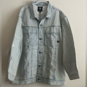 G-Star Light Indigo Oversized Denim Jacket Size XL New
